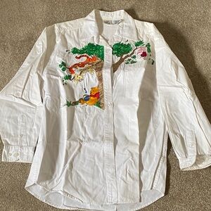 Disney Winnie the Pooh embroidered button down